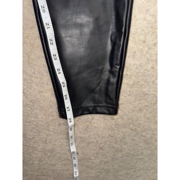 Studio Badgley Mischka Black Pull On Vegan /Faux Leather Leggings Size Large - Picture 8 of 8